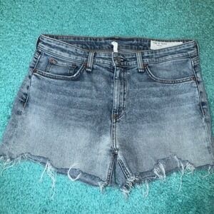 Rag & Bone Denim‎ Shorts Women's Size 27 Light Wash Frayed Hem Casual